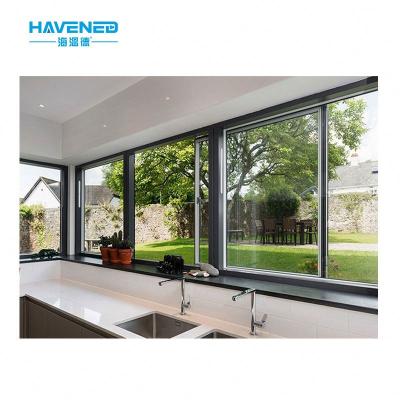 China Sturdy And Durable Sliding Aluminum Alloy Balcony Kitchen Folding Screen Glass Window for sale