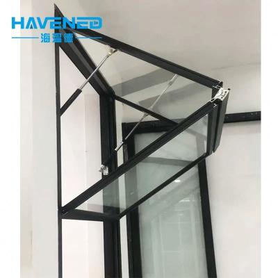 China Ultra-Narrow Frame Frame Window Aluminum Alloy Customized Impact Resistant Aluminum Swing Upper And Bottom Folding Window for sale