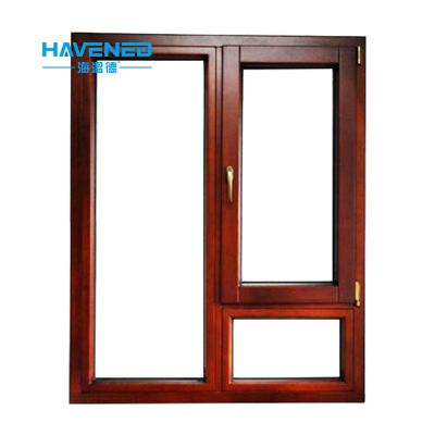 China Fixed Aluminum Glass Design Soundproof Insulated High Impact Aluminum Clad Wood Casement Window for sale