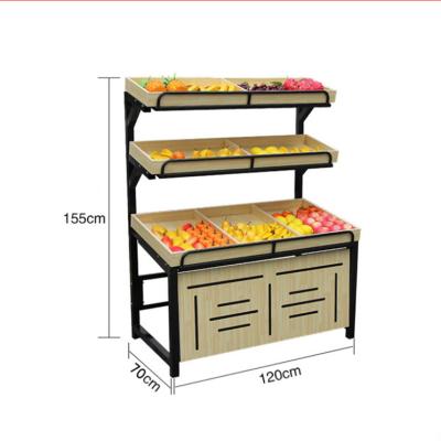 China Single/double-sided supermarket fruit and vegetable display rack, supermarket vegetable rack for sale