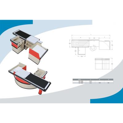 China Supermarket .store.shop supermarket checkout counter with conveyor belt, shop checkout counter for sale