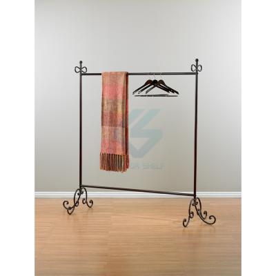 China Shop design boutique metal rack furniture freely adjustable design for clothing store, metal rack clothing store furniture for sale