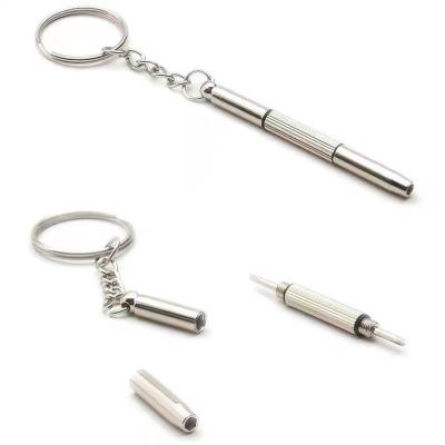 China Different Types Mini Screwdriver Keychain Eye Glasses Comfortable Handle Screwdriver for sale