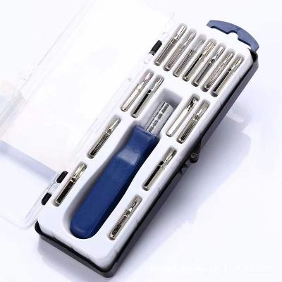 China Small Comfortable Handle Screwdriver Combination Set Multifunctional Square Box 16in1 Combination Screwdriver Set for sale