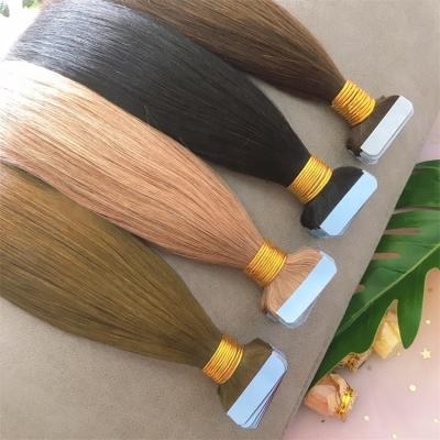 China Virgin Curly Curly Custom Color Cuticle Aligned Brazilian Hair Double Drawn Tape In Hair Extensions Seller 100% Raw Remy Hair for sale