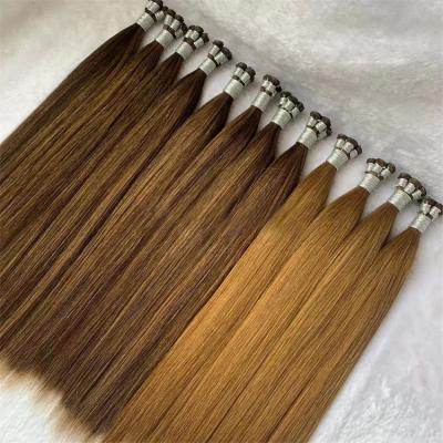 China Wholesale Dark Brown Remy Curly Double Hand Tied Hand Tied Curly Hair Wefts Indian Hair Extensions Curly Hair Wefts for sale