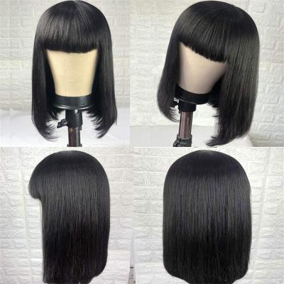 China Straight lead p4 27 with bangs Bob wigs with bangs wholesale Peruvian lead wigs without lace hair lead wig with cob for sale