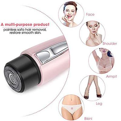 China New 2021 Household USB Rechargeable Lipstick Shaver Mini Electric Eyebrow Trimmer Face Two In One Hair Remover for sale