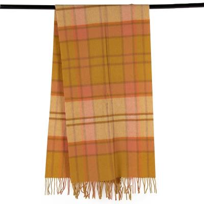 China 100% Cashmere Feeling Soft Smooth Cheap Scarf Pashmina Scarf Unisex Classic Check Plaid Tartan Muffler Scarf for sale