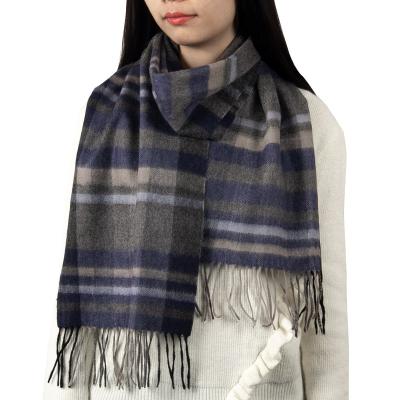 China Hot Sale Luxury Soft Feeling Stripe Wool Scarf Ladies Thick Cashmere Shawl Pashmina Scarf for sale