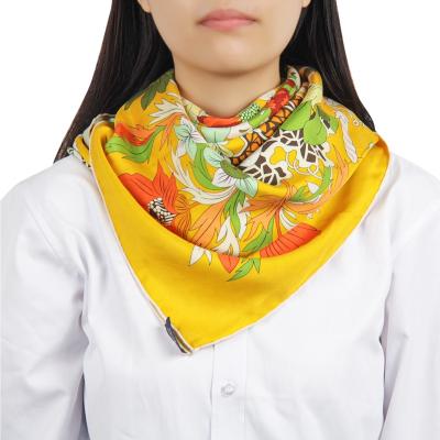 China Best Supplier Soft Soft Feeling Satin Double Sided Silk Scarf Digital Print Silk Custom Women Scarves for sale