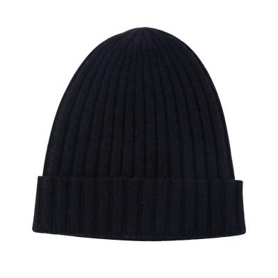 China Fashion\Comfortable\Durable High Qulity Customized Black Color Winter Cashmere Hats Knitted Beanie Hats for sale