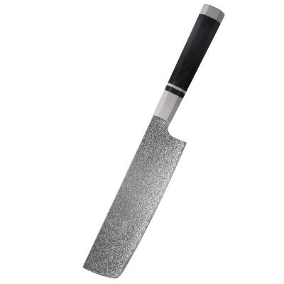 China New Arrivals 67layers Sustainable Steel Handle Japanese Style Wooden Kitchen Damascus Cutting Santoku Knife for sale