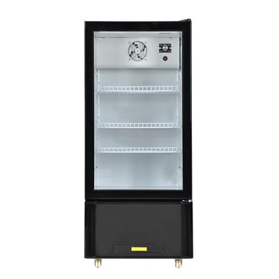 China Hot Sale Single-temperature Commercial Upright Glass Door Beverage Display Defrost Showcase 150L for sale