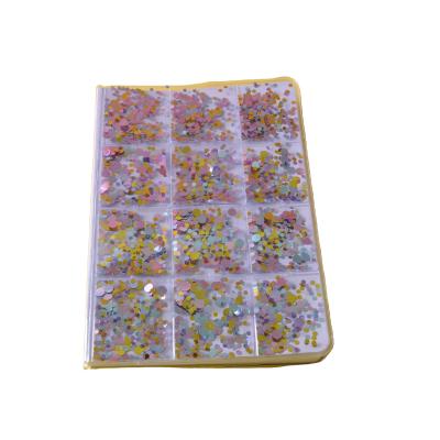 China Creative PVC A5 2022 Diary Fashion Waterproof Eco-friendly Paper Custom 12-Grid Shaky Sequin Notebook With Colorful SequinSchool Office Kids for sale