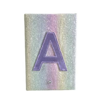 China Printed a Letter Rainbow Color Glitter Light UP Notebook with Color Changing LED Light for sale