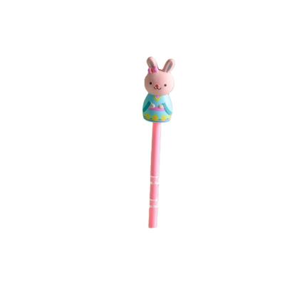 China Soft Toy Cute Rabbit Shaped Squishy Toy Trigger Pen for sale