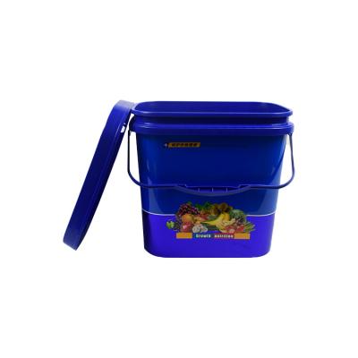 China PP China Customized Good Quality Plastic Bucket Custom Logo 10 Liter With Lid for sale