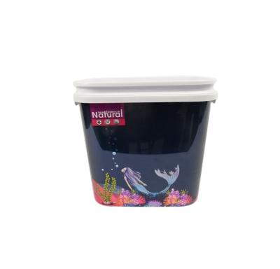 China Promotional Good Quality Square PP Plastic Bucket 10 Liter Pail With Lid And Handle for sale