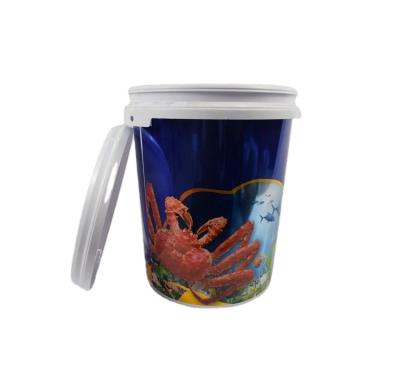 China Custom made high quality big size 20 liter pp round plastic bucket with lids for sale