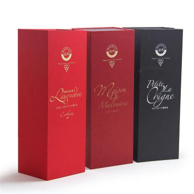 China Recycled Materials High Quality Classic Customized Simple Logo Cardboard Gift Wine Boxes Wine Bottle Storage Box for sale