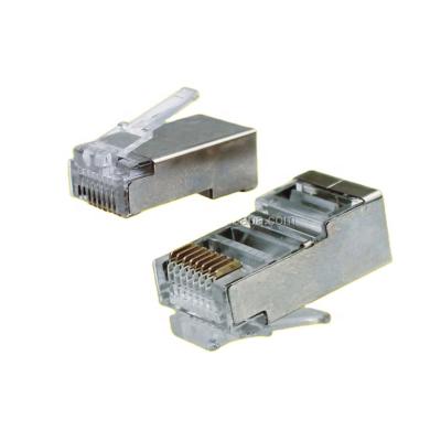 China Networking audio & Free sample video rj45 8p8c shielded 3 pin SFTP cable connector modular plug for cat5e cat6 network cable for sale