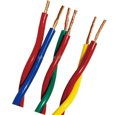 China Power Plant Low Voltage Electrical Cable Conductor RVS Flexible Copper Cable RVS 2x1mm2 RVS Fire Wire for sale