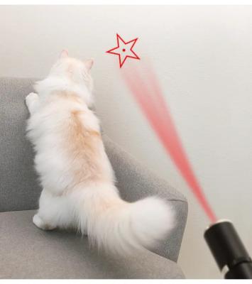 China Multi-pattern Stocked Cat Stick With Purple Light Funny Cat Moss Detection Light Pet Interactive Cat Laser USB Toy for sale