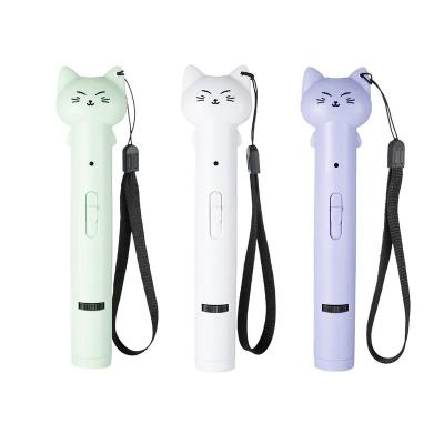 China Small Animals Wholesale Multifunctional Plastic USB Charging Laser Teasing Light Cat Stick Multi Pattern Laser Projection Cat Toys for sale