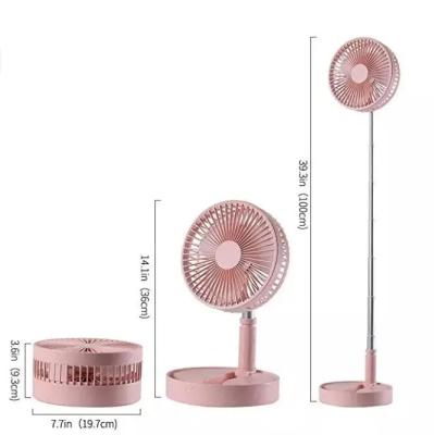 China Modern Portable Telescopic 2 in 1 Rechargeable Floor Pedestal Ventilador Storage Standing Fan with 7200mah Battery for sale