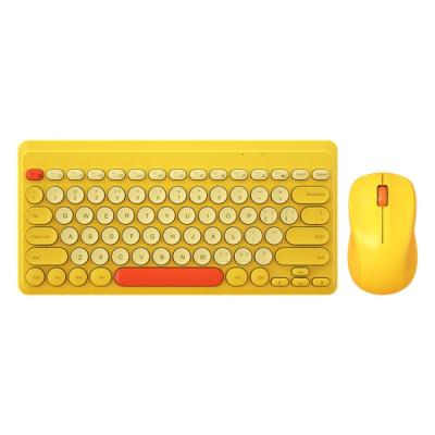 China MK610 Ultra Slim Radio Keyboard and Portable Ultra Slim Round Keyboard Combo Mouse Buttons and Silent Mouse Set for Laptop PC Moving for sale