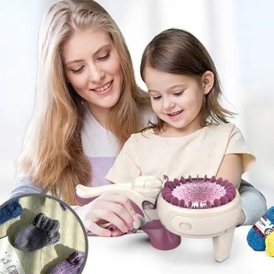 China DIY Knitting Machine Weaver Weaving Loom Multifunction Circular Knitting Machine Handmade Smart Toys For Boy Girlfriend Kids 898 for sale