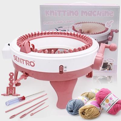 China Knitting Machine DIY Smart Weaver Knitting Kit Round Loom Chain 48 Needles With Row Counter Knitting Machine Toy For Kids for sale