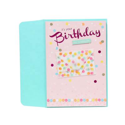 China Best Wishes North American Happy Birthday Greeting Cards, High Quality Handmade 3D Birthday Card with Cute Envelope for sale