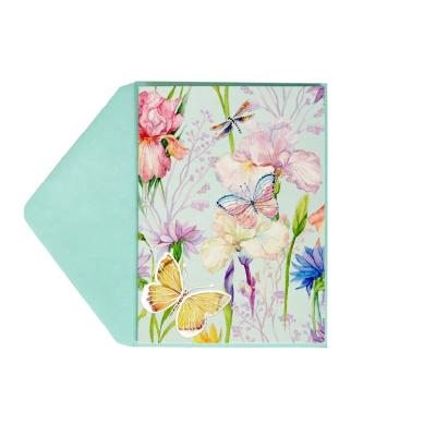 China 2020 North American Flying Butterflies Shiny Glitter Thank You Card, Custom Printing Handmade Greeting Cards for sale