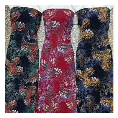 China 100% viscose fabric viscous rayon discharge viable woven floral print fabric 30s spun rayon to discharge print fabric for dress for sale