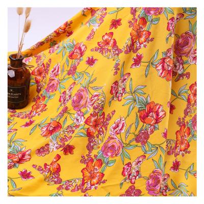 China Viable Custom Printed 30s 110gsm Floral Rayon Fabrics Viscous Fabrics Wholesaler for sale