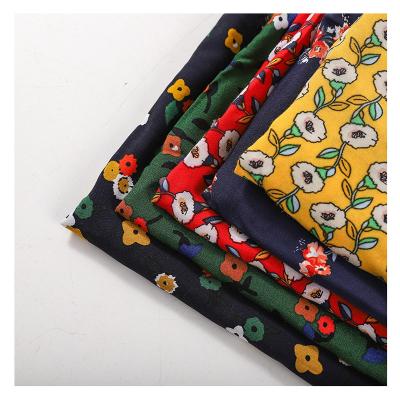 China Viable custom printed rayon fabric manufacturer spun fabric plain rayon kain latest material challis viscous rayon fabric for dress for sale