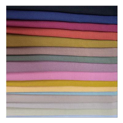 China Organic custom plain dyed 30s 45s 95-120gsm 100% viscous rayon challis woven fabric for shirts dress for sale