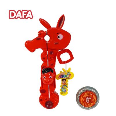 China Cartoon Toys Hot Selling Popular Candy Toys And Surprise Cartoon Spinning Top Toys With Jelly Bean For Kids for sale