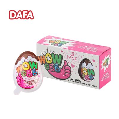 China Big sale hot popular wow small chocolate egg and chocolate cookie cup with surprise toys for children EP2013 for sale