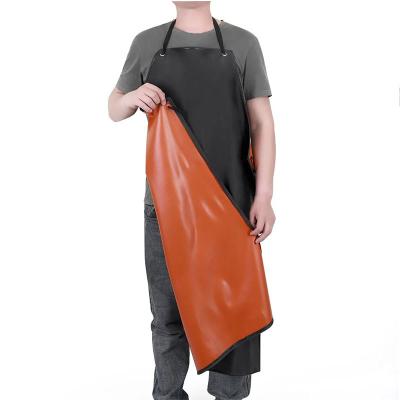 China PVC Waterproof Butcher Apron Kitchen Welding Cobbler Carpenter Heavy Duty Cleaning Apron for sale