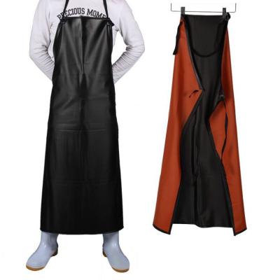 China Welding Carpenter Cobbler Woodworking Cleaning Apron PVC Cleaning Water And Bleach Resistant Aprons Butcher for sale