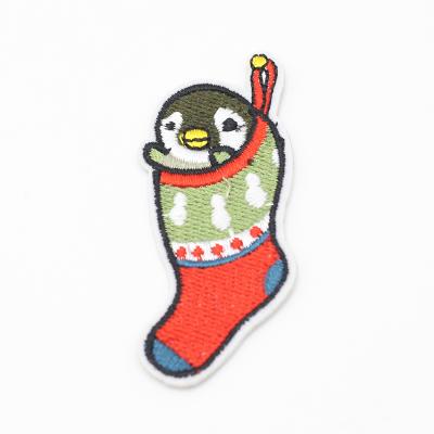 China 2021 Viable With Lovely Cartoon Party Custom Cute Embroidery Cloth Atmosphere Christmas Patches For Apparel for sale