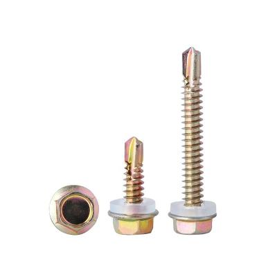 China High Strength Hardened Steel Galvanized Hexagon Head Self Drilling Screws Capping Screws For Sheet Metal for sale