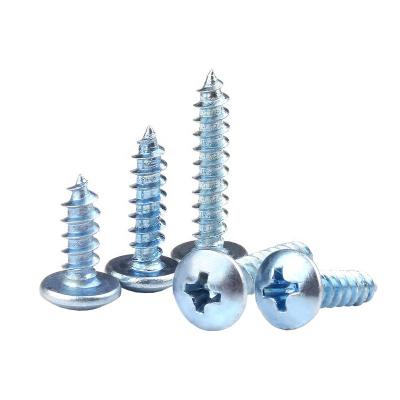 China Truss Head Blue Galvanized Cross Recessed Blue Galvanized Self Tapping Screws For Metal Sheet for sale