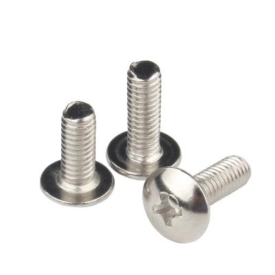 China Corrosion Resistant Silver Nickel Plated Cross Phillips Truss Head Screws For Plastic for sale