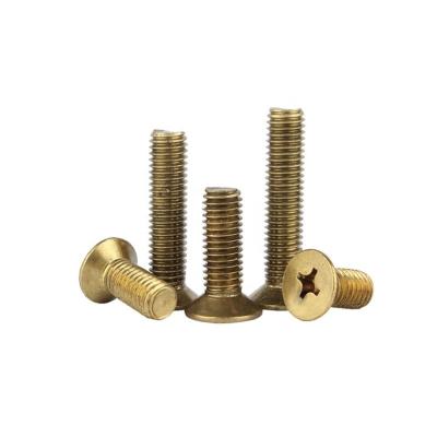 China High Quality Flat Head Phillips Thread Bolt Fine Head Fine Brass Screw for sale