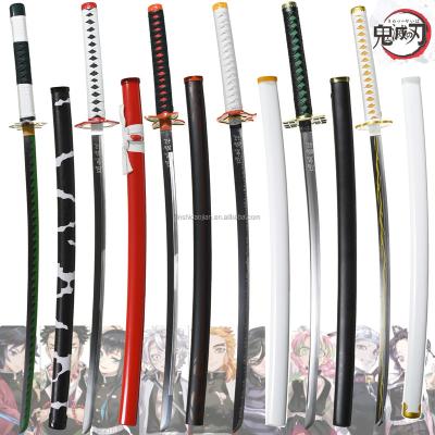 China Hot Japan Bamboo Samurai Sword Kids Toy Swords Wholesale Cosplay Props Anime Re-engraved Two-Dimensional Sword for sale