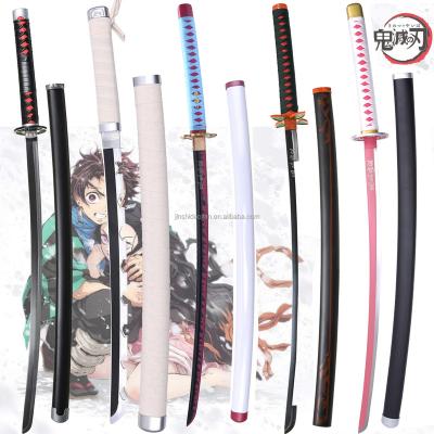 China Hot Japan Bamboo Samurai Sword Kids Toy Swords Wholesale Cosplay Props Anime Re-engraved Two-Dimensional Sword for sale